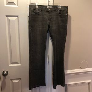 WHBM Noir Boot cut Jeans 14 R black wash